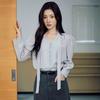 On On Puff Sleeve Tie Blouse New5xb285