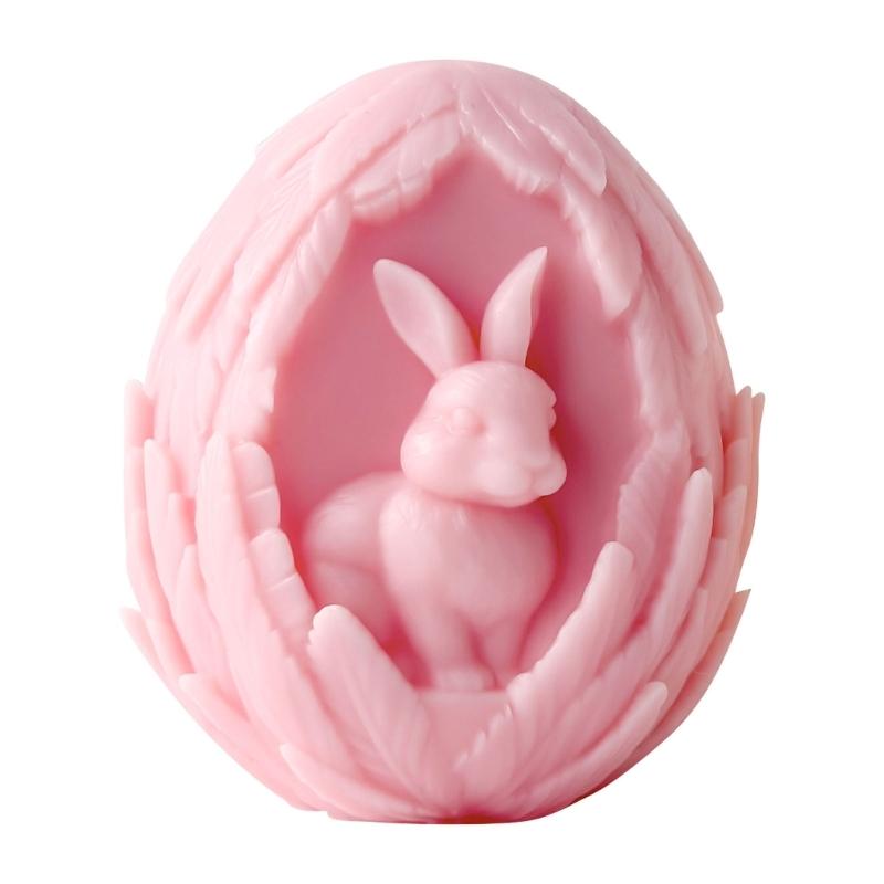 Easters Rabbits Silicone Candle Mould Flexible Demold Designs Food Grade Materials For Candle Soap Chocolate Crafting