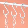 8Pcs S-Shaped Door Behind Hook Multi-Purpose Kitchen Hooks Wardrobe Clothes Cross Bar Universal Portable Bathroom Plastic Hook