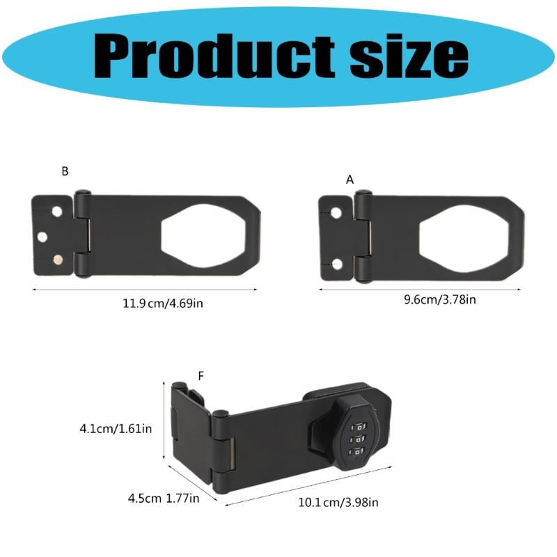 Stylish Without Key Combination Lock Easy Installion Accessory for Cabinet Door with Twist Knob Hasp Latches Designs