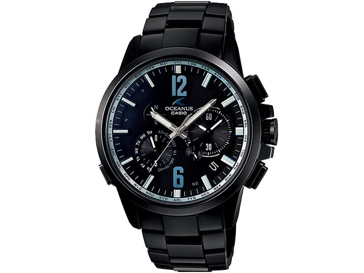 

Сонячний годинник Oceanus ClassicLine, сумісний із 6 станціями по всьому світу. Чорний [Casio] Радіокерований OCW-T2000B-1AJF