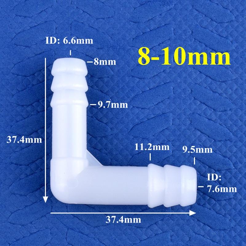 5Pcs 8/10Mm Pe Elbow Connector Aquarium Tank Air Pump Hose Pagoda Joint Watering Irrigation Garden Water Pipe Connector