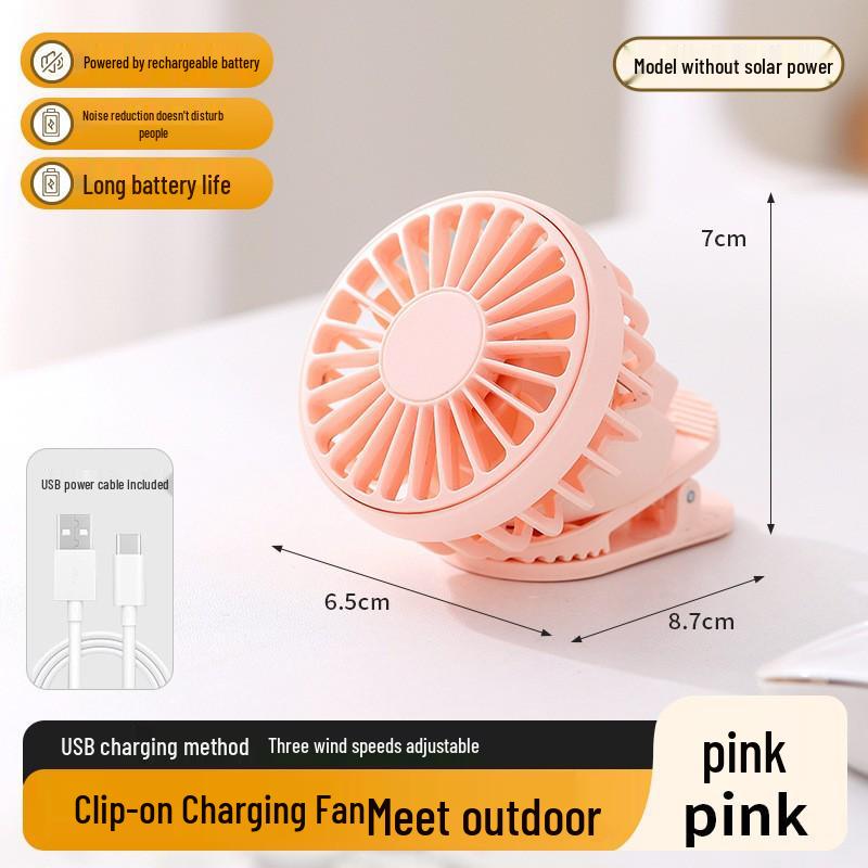 

USB Solar-Powered Clip-On Fan Hat: Compact & Portable for Outdoor Sports 9*8*7 cm