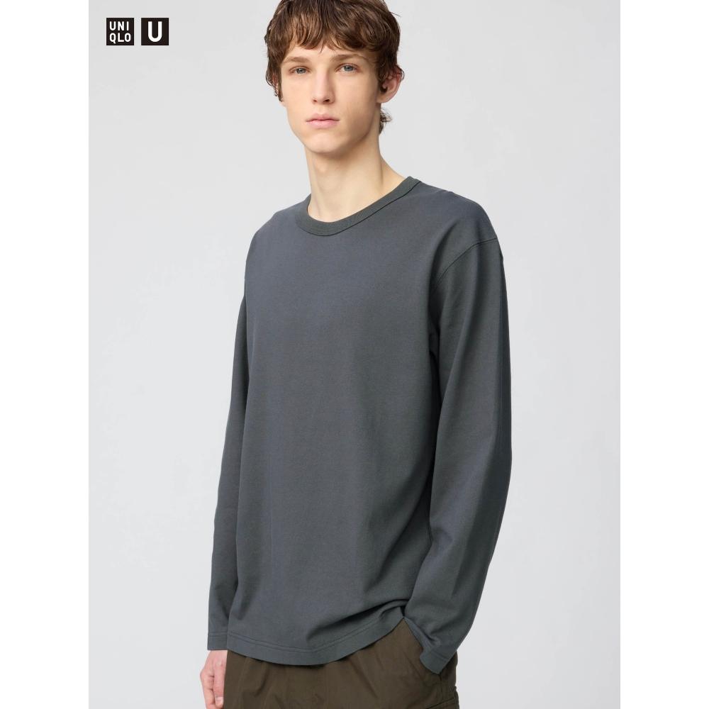 Uniqlo Wash CoTTon Crew Neck T  Long Sleeve 