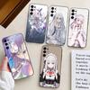 Anime Süßes Mädchen RE:Zero Emilia Handyhülle für Samsung S25,S24,S21,S22,S23,S30,Ultra,S20,Plus,Fe,Lite,Note,10,Schwarze Hülle