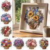 Easy Fabric Crafting Project Floral Basket Patchwork DIY Kit, Sewing Kit with Pre-cut Fabric, Patterns for Adults Craft Adults, Handmade Home Wall Art