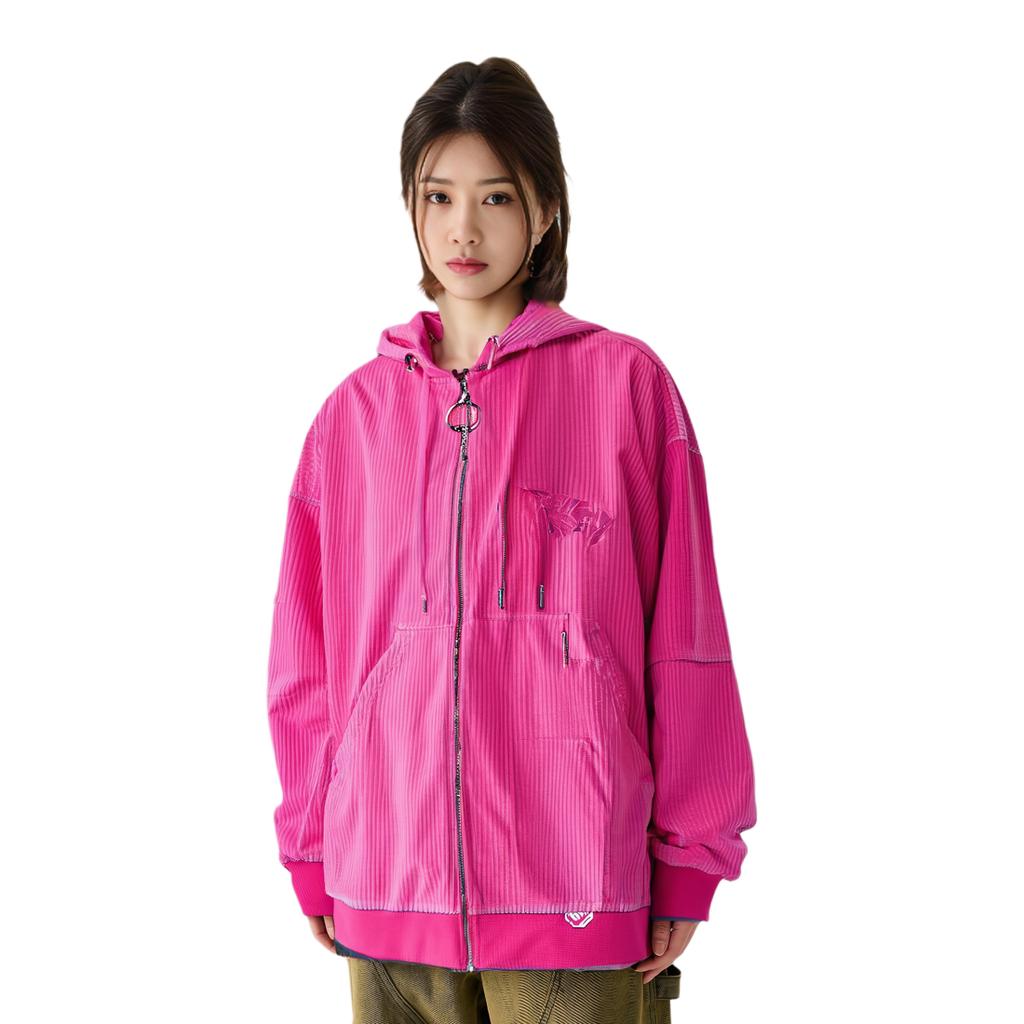 Li Ning Badfive Sports Basketball Series Casual Loose Hoodie Jacket Women Jacket Bright-Pink AWDR984-2