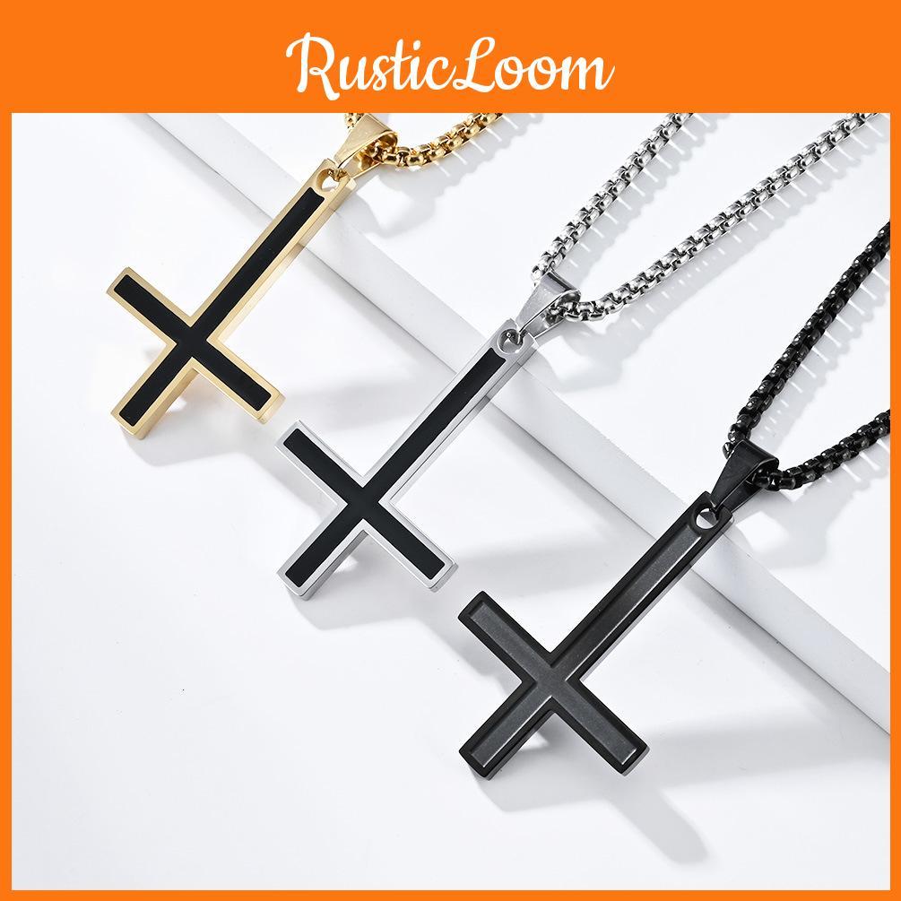 Minimalist Titanium Steel Necklace With Geometric Design Polished Finish