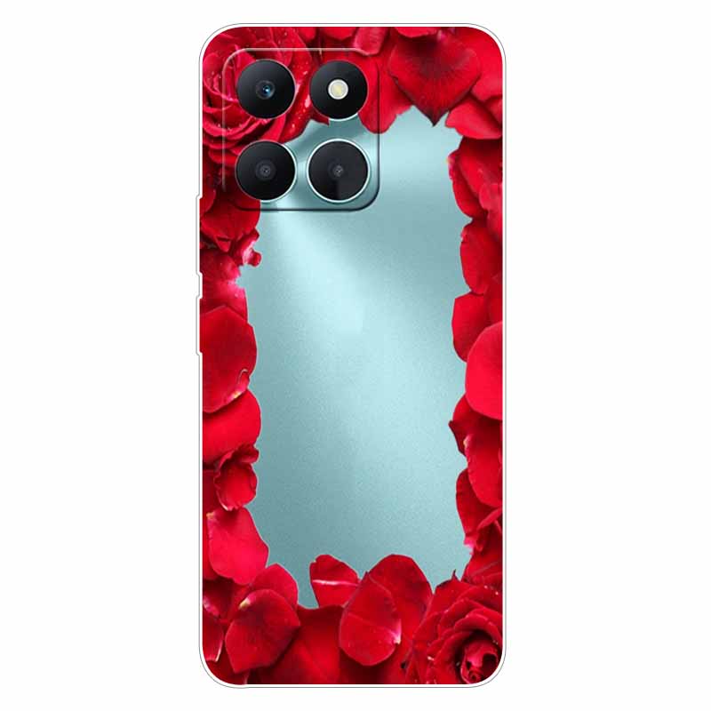 

For Honor X6A Case Soft Clear Lovely Girl TPU Silicone Back Covers for Huawei Honor X6a Case WDY-LX1 HonorX6a Cute Transparent Honor X6a