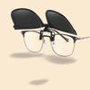Non-polarized Foldable Clip On Sunglasses Fashion Lightweight Folding Square Sunglasses Clips