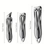 3pcs Heavy-Duty Stainless Steel Nail Clippers with Nano Glass File Professional-Grade for Thick Nails & Ingrown Toenails Gifts