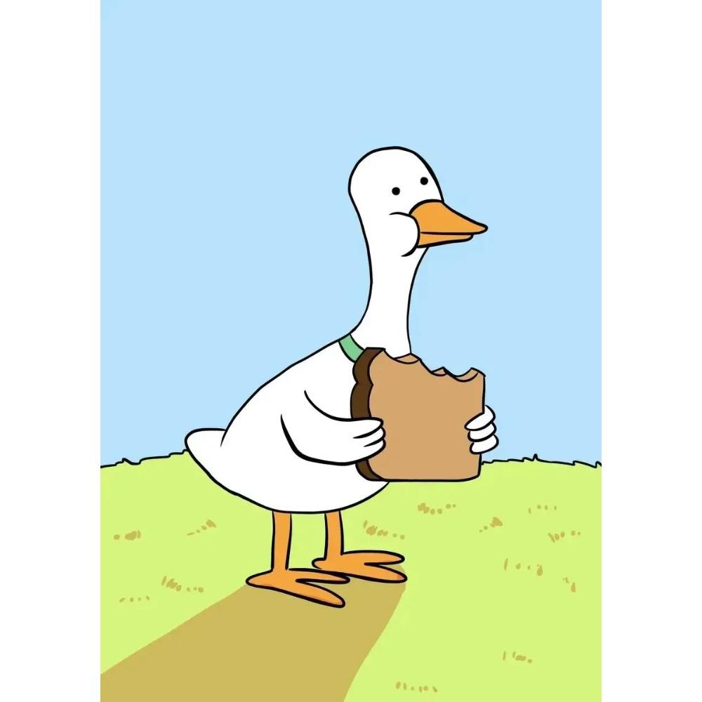 Canvas Painting Funny Memes Duck Posters and Prints Modern Lovely Duck Wall Art Picture for Living Room Home Bedroom Cafe Decor