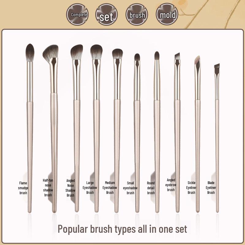 15-Piece Gold Makeup Brush Set with Portable Bag – Ideal for Beginners