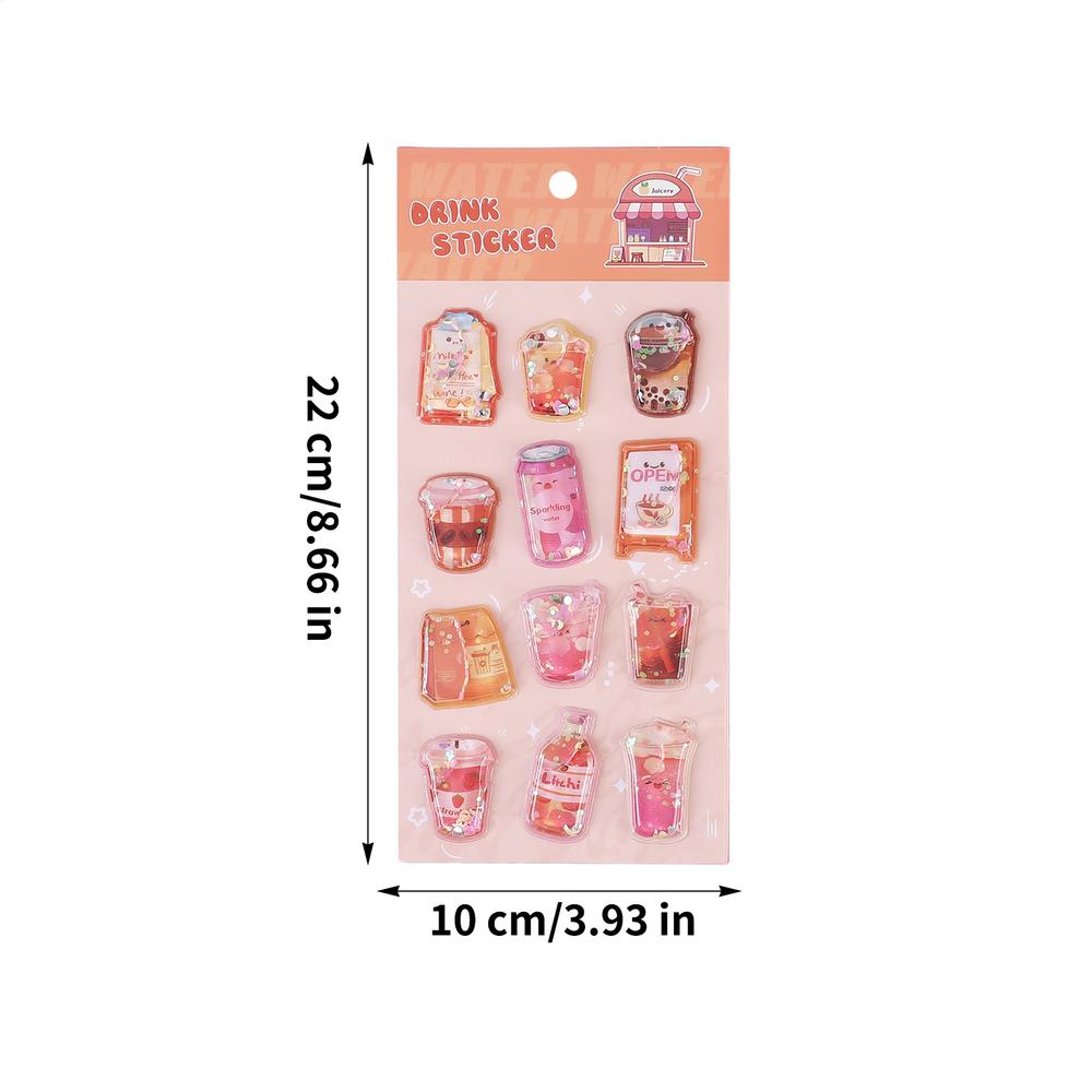 3D Stickers Embossed Adorable Assorted Decals Mini Hamburger Cartoon 3D Stickers for Boys Girls Children Teens Students Laptop