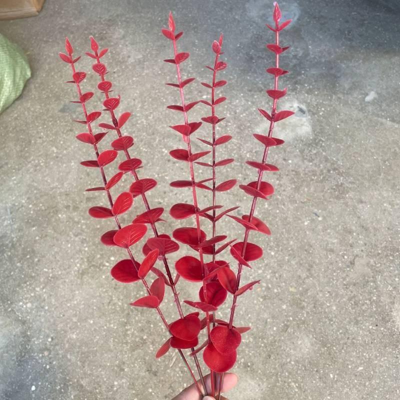 Artificial Eucalyptus Spp Leaves With Plastic Material For Event Decor And Holiday Arrangements