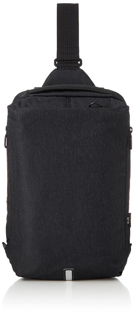 Ace Gene Men's Water-Repellent Body Bag, Size B, Fits SD Cards and 8-inch Tablets, Multi-Access Pockets, Limited Edition Color, Black