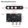 ABUO-ZK-1001U DC 9-24V 100W Mono Amplifier Board TPA3116D2 BT Audio Power Amplifier Module AMP Module For Home Theater
