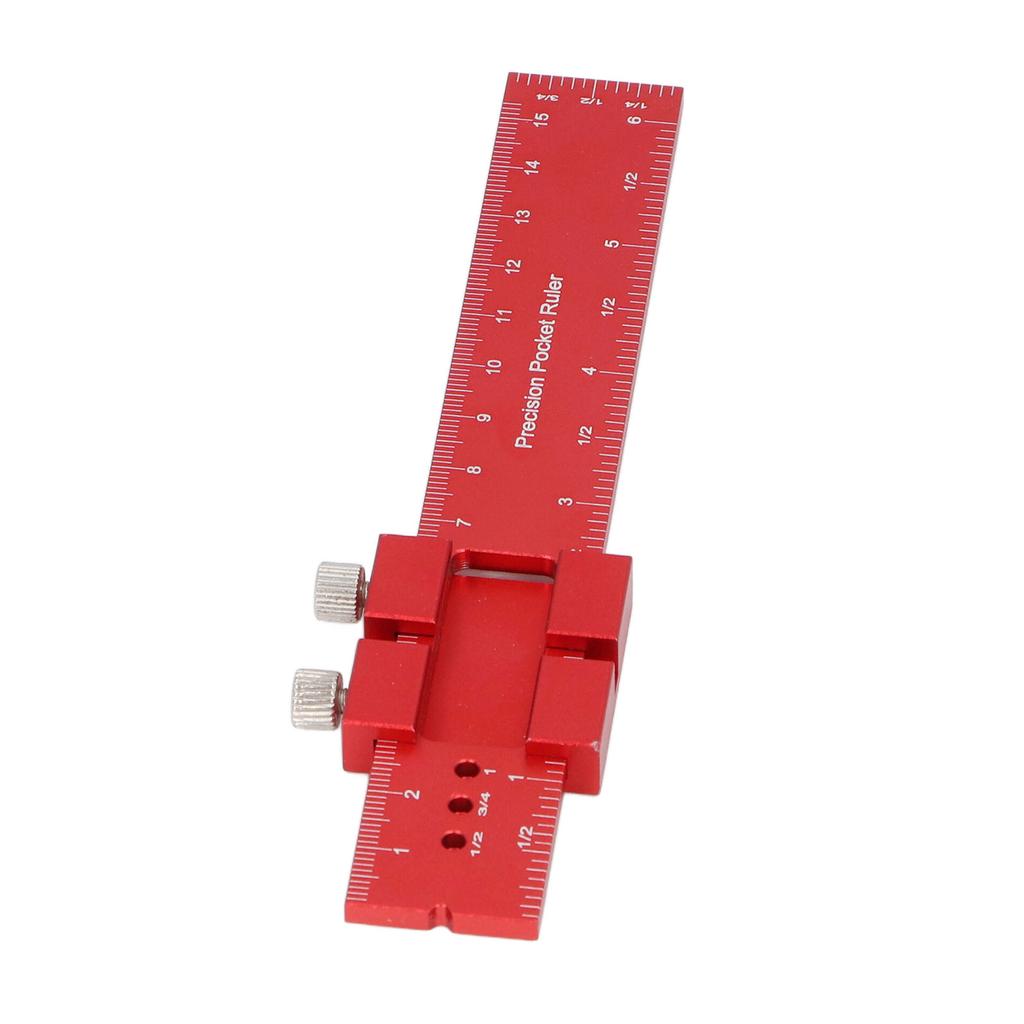 Holzbearbeitungslineal 160 mm Länge Metrische Zollskala Eloxierte Aluminiumlegierung Schiebeanschlag Markierungslineal