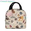 French Bulldog Cute Dog Insulated Lunch Bag Portable Thermal Cooler Box Reusable Picnic Tote Bento Bag for Men Women Kids