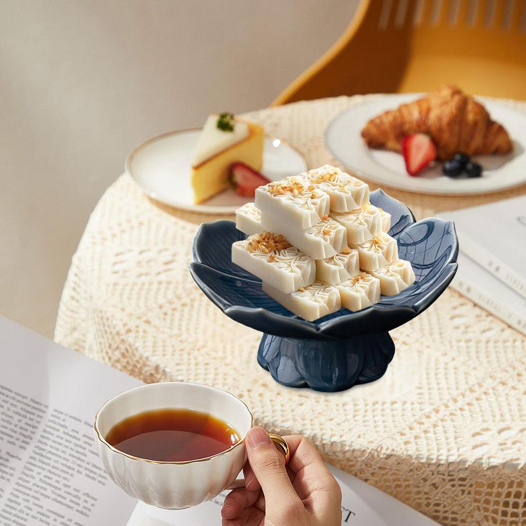 Keramik Obstschale Dessert Süßigkeiten Präsentationsschale Buffet Abtropfen Lotus Snack mit Ablauf für