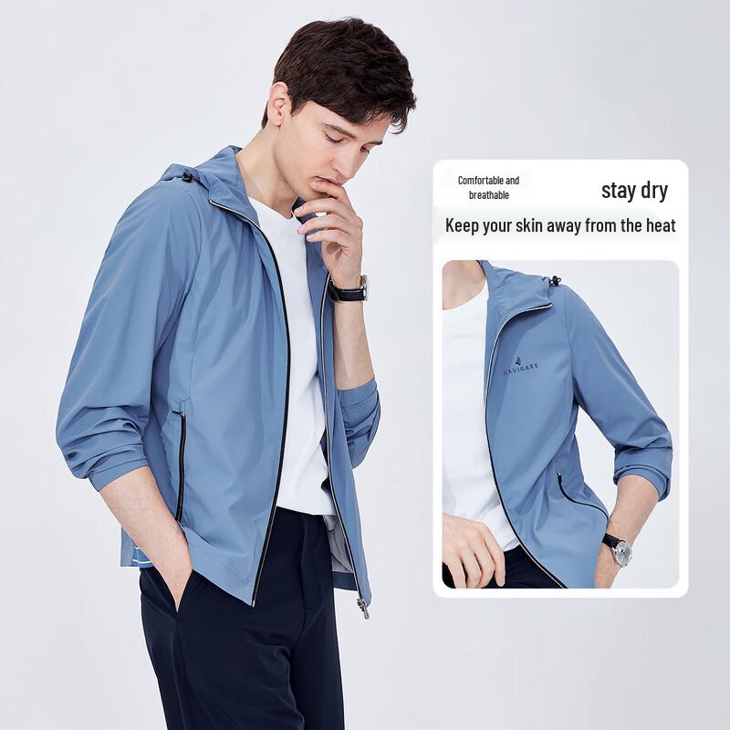 Navigare Men's Hooded Breathable Sun Protection Jacket