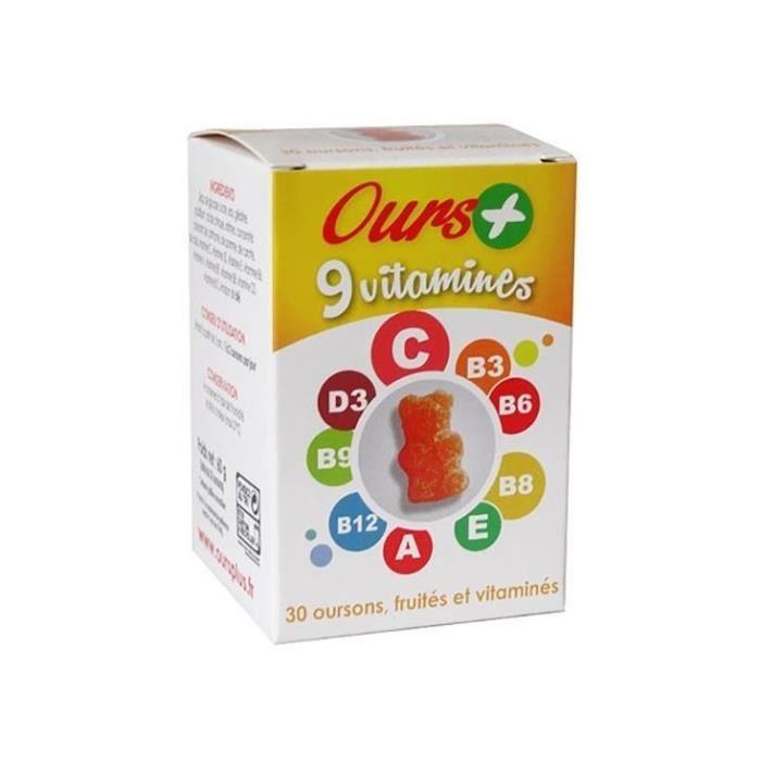 Nat & Form Ours + 9 Vitamines 30 Oursons