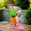 Versatile Silicone Mould for Merman Flower Pots Easy Demoulding Cement Planter Accessory for Enthusiasts Household