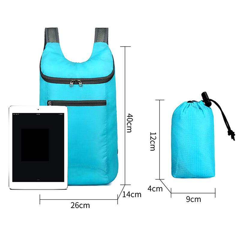Outdoor Unisex Wasserdichter Faltbarer Rucksack Große Kapazität Tragbarer Camping Wanderreise Tagesrucksack Freizeit Männer Frauen Sporttaschen