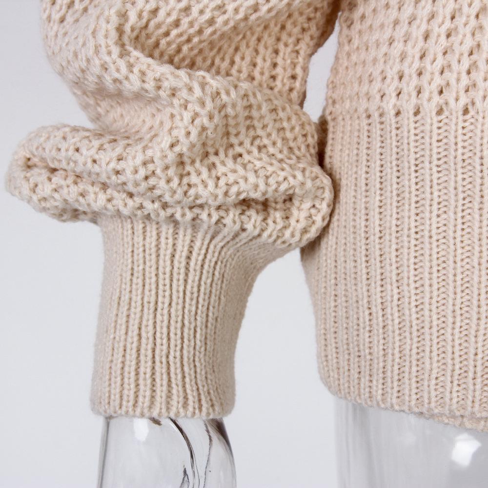 Clearance Casual V-neck Tie-up Knot Knit Sweater for Women - Autumn/Winter European and American Style
