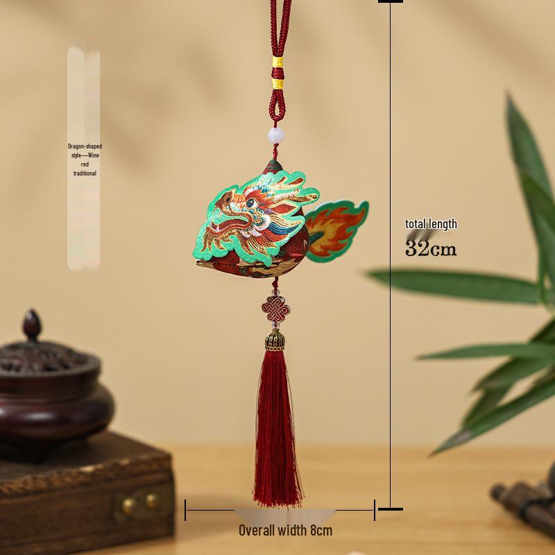 Dragon Boat Festival Lucky Tiger Embroidered Sachets - Mosquito Repellent Mugwort Hanging Ornament