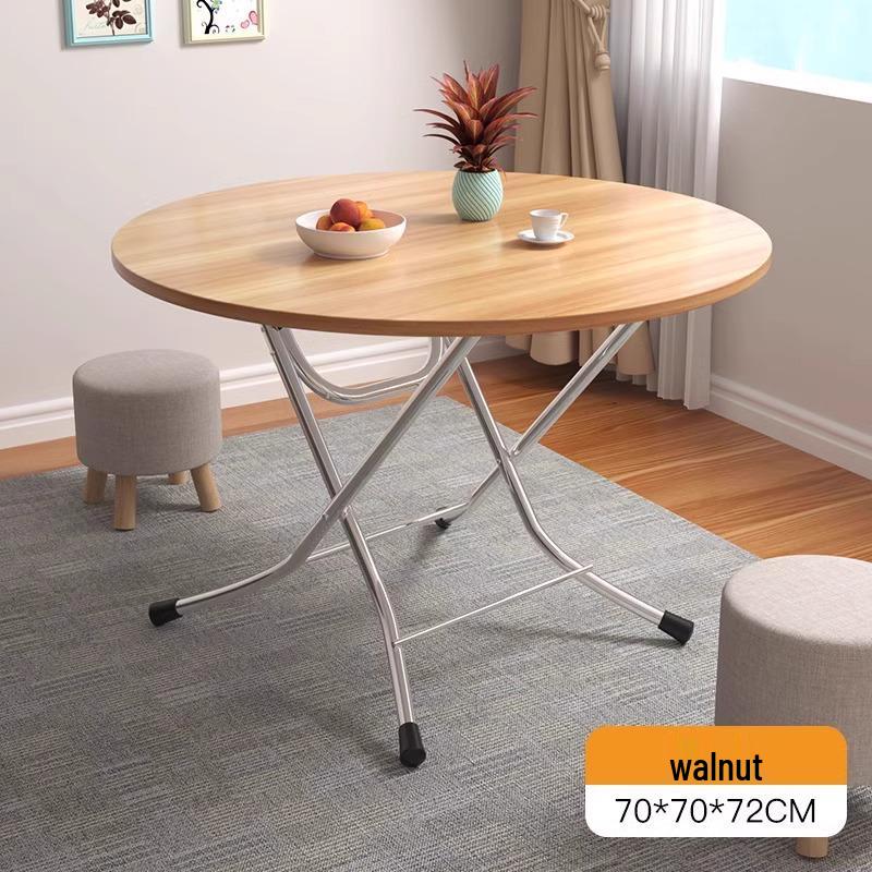 Compact Folding Dining Table for Small Spaces - Indoor/Outdoor Use, Square & Round Options Available