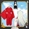 Anime Inuyasha Higurashi Kagome Kikyo Cosplay Costume Kimonos Perruque Chaussures Ensembles Halloween Pour Femme Hommes