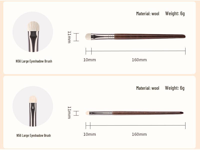 10-Piece Beginner Makeup Brush Set - Contour, Highlighter, Eyeshadow with Animal Hair