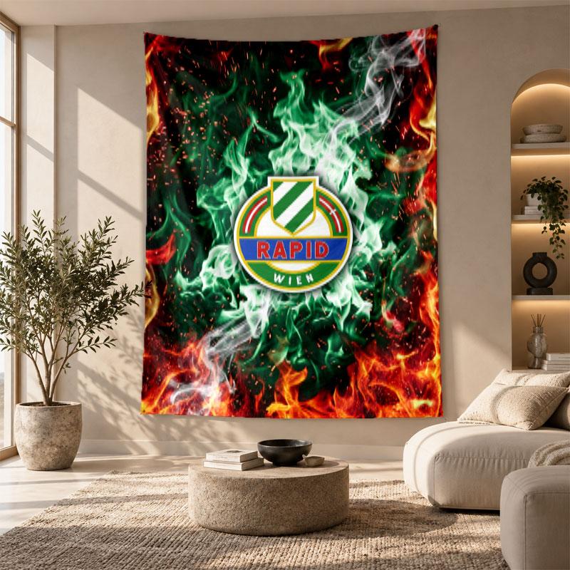 Decorative Tapestry,Rapid Wien FC Printed Wall Art, Lightweight Wall Hanging For Bedroom Background
