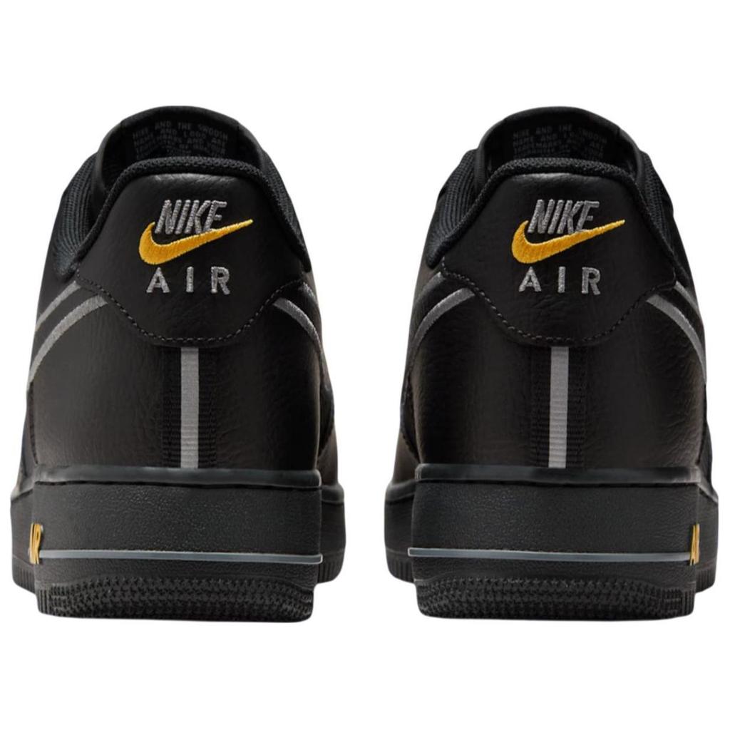 Nike Buty Męskie Air Force 1 Low Czarne Laserowy Pomarańczowy Metaliczne Srebrne IB7677-001