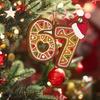 2 ks 67 Vánoční ozdoby Vtipné Šest Sedm Perníkové závěsné ozdoby Akrylová sváteční dekorace na stromeček Dárek pro teenagery Děti Rodinu Přátele Kolegy