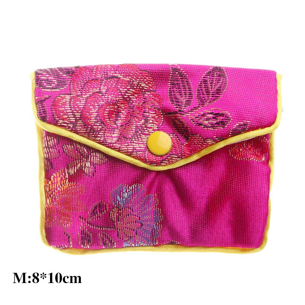 Purse Beads Container Snap Coin Purse Buckle Chinese Brocade Zipper Jewelery Bag Jewelery Storage Wallet Handbags