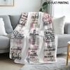 Bible Verse Inspirational Quote Flannel Throw Blanket Pink Watercolor Faith Scripture Print Soft Sofa Blanket