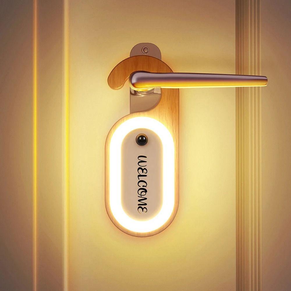 Hook Design LED Hanging Lamp DIY Wooden  Atmosphere Lamp Motion Sensor Night Light  Corridor