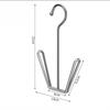 2/5Pcs Stainless Steel Shoe Rack Hangers Metal Storage Box Space-Saving With Closet Hooks Silver Home Laundry Accessories