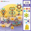 3D Stereo Plum Blossom Building Blocks – Rotating Snowflake Interlocking Educational Toys for Children