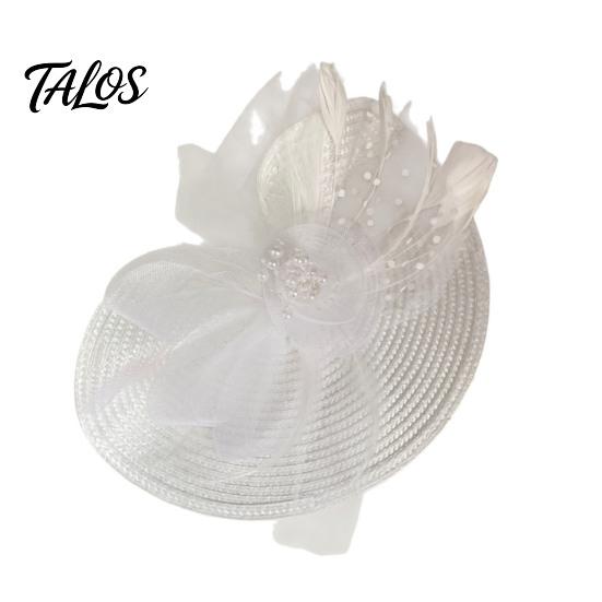 Zylinder mit starkem Clip, Fascinator-Hut mit Feder-Netzblumen-Dekor, Tanzkostüm Kopfschmuck für venezianische Karnevalsmaskeraden, Mottopartys, Bühne