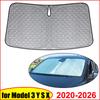 For Tesla Model 3 Y S X YL Juniper 2025-2020 2026 Thicken Front Windshield Sunshade Sun Shade Anti-UV Sun Shading Screen CoverWindshield Sunshades 1