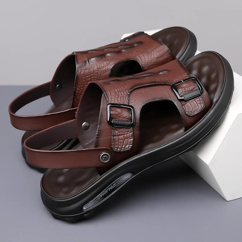 Comfy Men's Slippers Lightweight Man Half Drag Stylish Flip-flops Comfy Summer Sandals Quick Dry Wading Aqua Shoes for Male