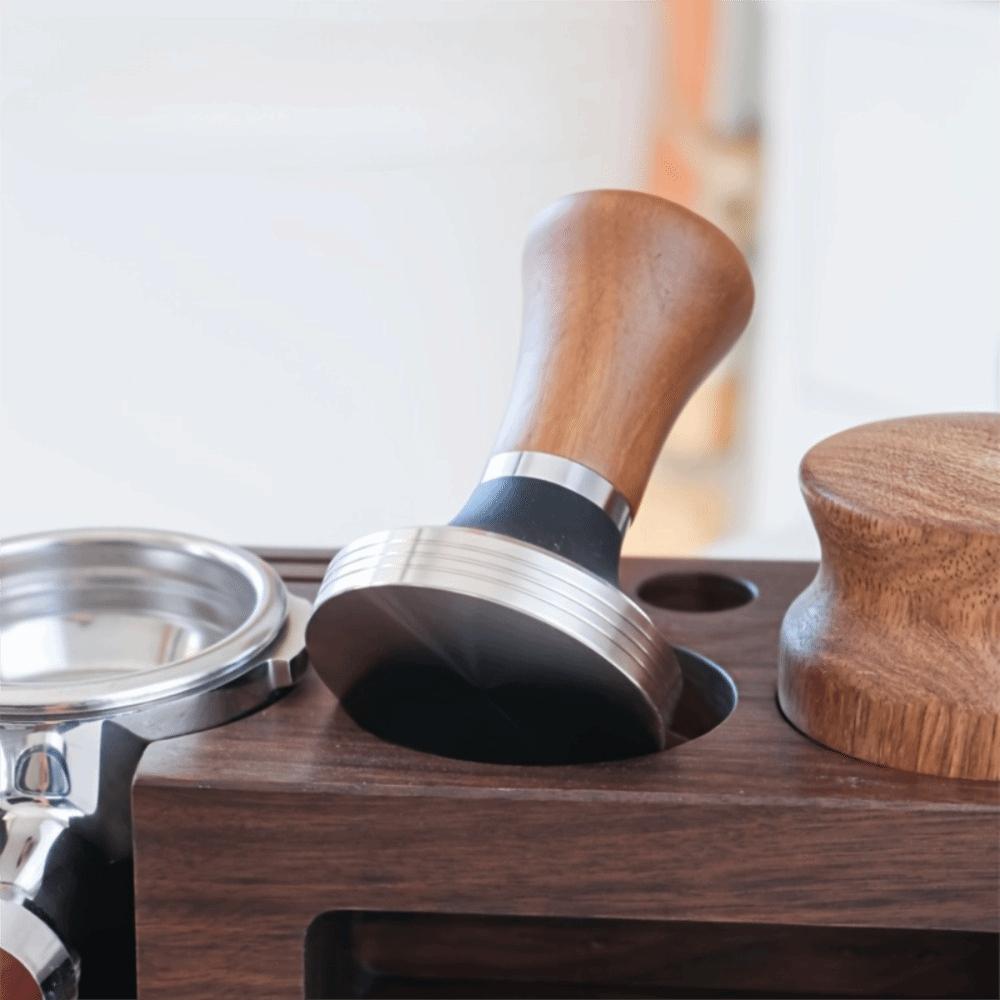 Stainless Steel Flat Base Coffee Tamper Coffee Powder Distributor Leveler Tool  Barista