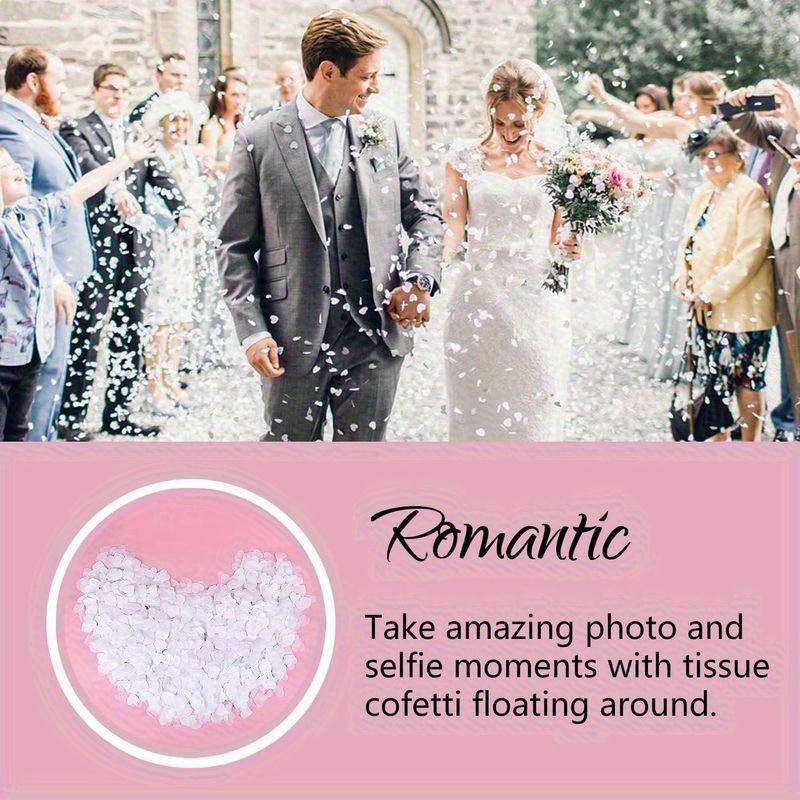 5000pcs Wedding Celebration Banquet Table Decoration with White Heart-shaped Confetti 0.98 Inches 30g
