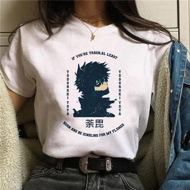 Manga Cute My Hero Academia Anime T Shirt Women Boku No Hero Academia T-shirt Bakugou Himiko Toga Tees Anime Deku Tshirt