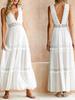 Elegant Lace V-neck Mid-length Dress