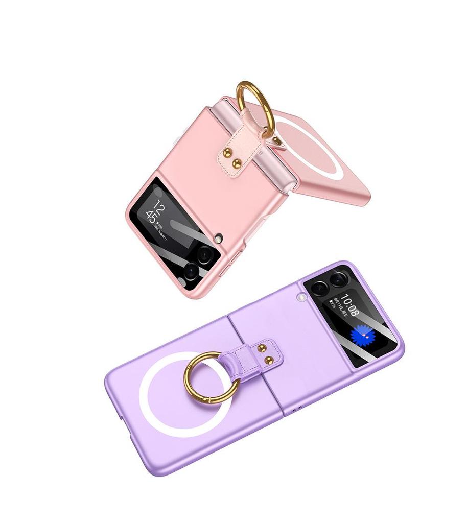 Samsung Z Flip4 Magnetic Ring Wireless Charging Phone Case - Ultra-thin, Foldable, Drop Protection Cover
