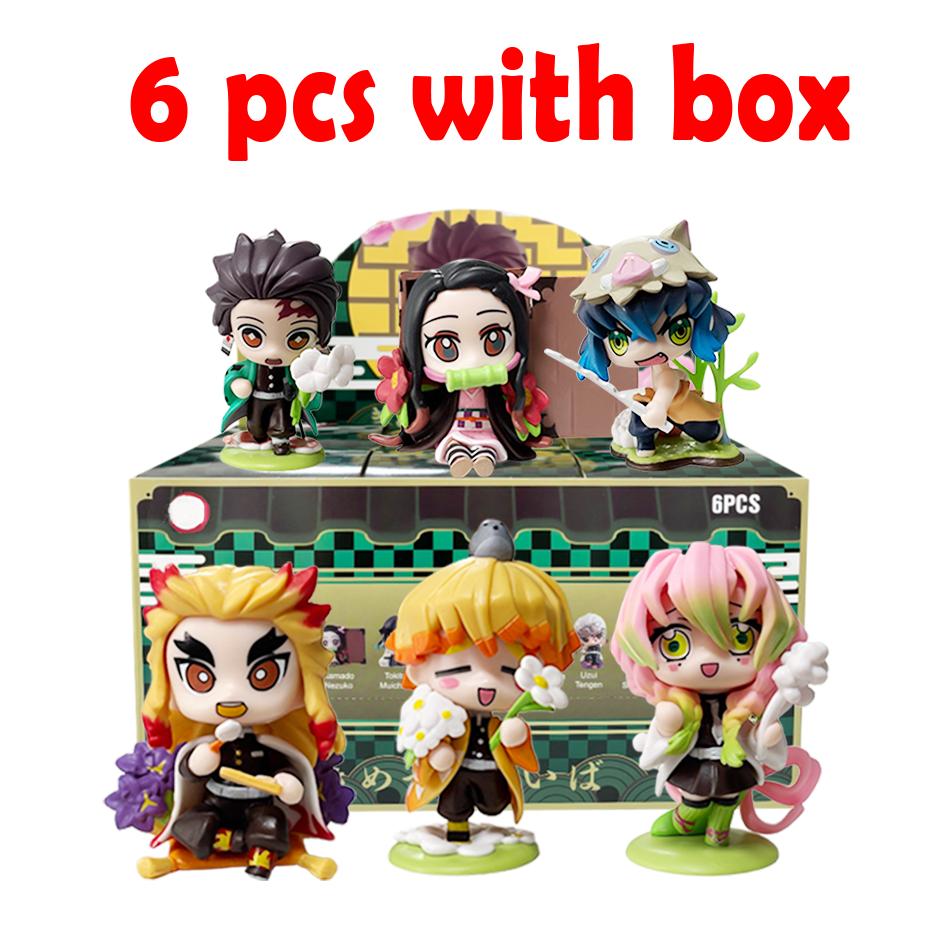 Demon Slayer Tanjiro Kamado Nezuko Anime Zeichentrickfigur Blindbox Kreative Personalisierte Statue Modell Ornament Überraschungsgeschenkbox